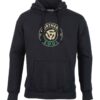 Unisex black coloured hoody with a northern soul roundel on the chest.